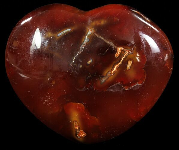 Colorful Carnelian Agate Heart #63062